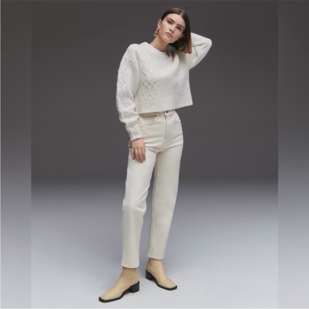 Everlane The original cheeky in ecru, size 26